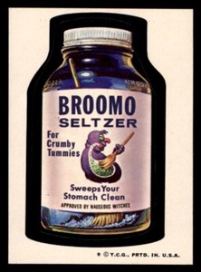 1974 Topps Wacky Packages Series 6 #30 Broomo Seltzer NM/MT