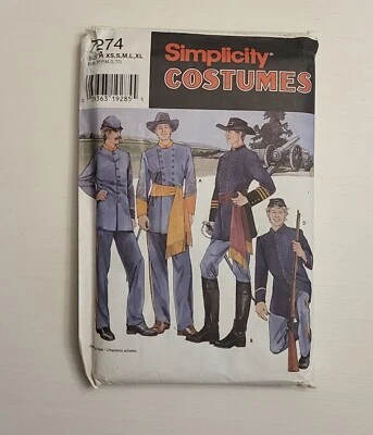 Simplicity-Civil War Costume-Pattern-#7274-Sizes XS,S,M,L,XL, UNCUT - Image 1 of 2