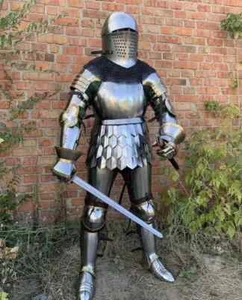 Full Body Armor Medieval Knight Suit of Armor Combat Replica LARP Armor Costume - Picture 1 of 3