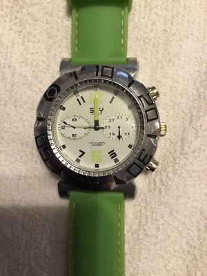 RELOJ Sky marine para hombre vintage cara audaz con BANDA VERDE LIMA Foto 1 de 4