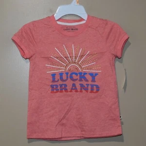 New w Tags!  LUCKY BRAND Girls sz 6X Tee Shirt T-SHIRT - Picture 1 of 4