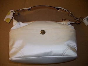 COACH Hampton Hobo Cream Satin Medium Shoulder Bag Tote Purse F11668 NWT - Picture 1 of 7