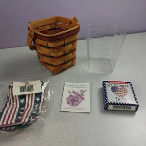 Longaberger 1995 All-American Carry Along Basket Liner Protector Tie-On NEW READ - Picture 1 of 5