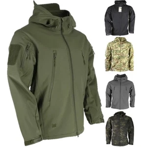 CHAQUETA PATRIOT TACTICAL SOFT SHELL PARA HOMBRE S-3XL ABRIGO FORRADO DE LANA CAMUFLAJE MILITAR NEGRA - Imagen 1 de 17