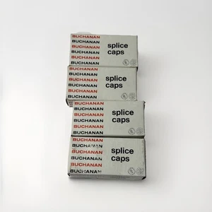 Buchanan 2008S Grounding Splice Caps Aluminum NOS 4 Boxes 100 Ct Each - Picture 1 of 4