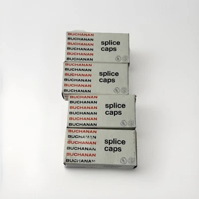 LOT OF 400 Buchanan Cat No 2008S Splice Caps Aluminum 4-100 Ct Boxes Open End - Image 1 of 4