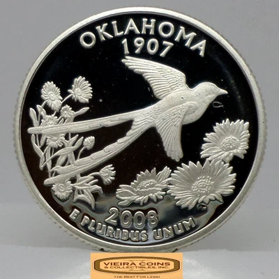 2008-S Oklahoma State Silver Proof Quarter - #C50092NQ - Image 1 of 2