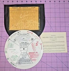 Vintage Fearns Machining Time Calculator for Milling Made in England - Picture 1 of 4