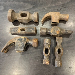 Vintage Recycled Hammer Heads Lot x 7 - Picture 1 of 2