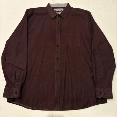 Johnston & Murphy Shirt Mens 2XL XXL Red Long Sleeve Button Down Formal Business - Image 1 of 4