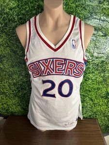 1995-1996 Philadelphia 76ers Basketball Greg Sutton Game Jersey Size 44+2 - Picture 1 of 6