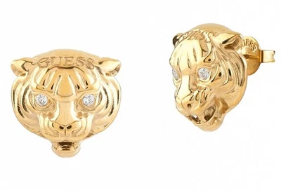 Guess Ohrringe Daktari Tiger Kristall Damen Edelstahl Gelbgold Jube01358jwygt/u - Bild 1 von 4