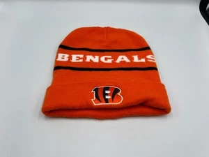 Cincinnati Bengals Logo NFL Football Knit Beanie Hat Orange 8.5" - Picture 1 of 4