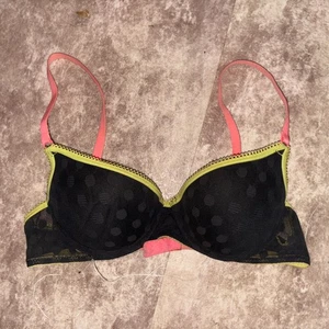 Fruit of The Loom BH Vintage Neon Farben Blumen Spitze Y2K Größe 34B - Bild 1 von 4