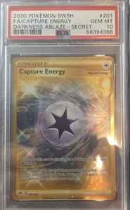 2020 Pokemon Schwert & Schild Darkness Ablaze #201 FA/Capture Energy PSA 10 - Bild 1 von 2