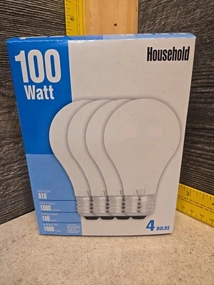 NEW FEIT Household 100W White Light Bulbs 4 Pack Bulb - Image 1 of 4