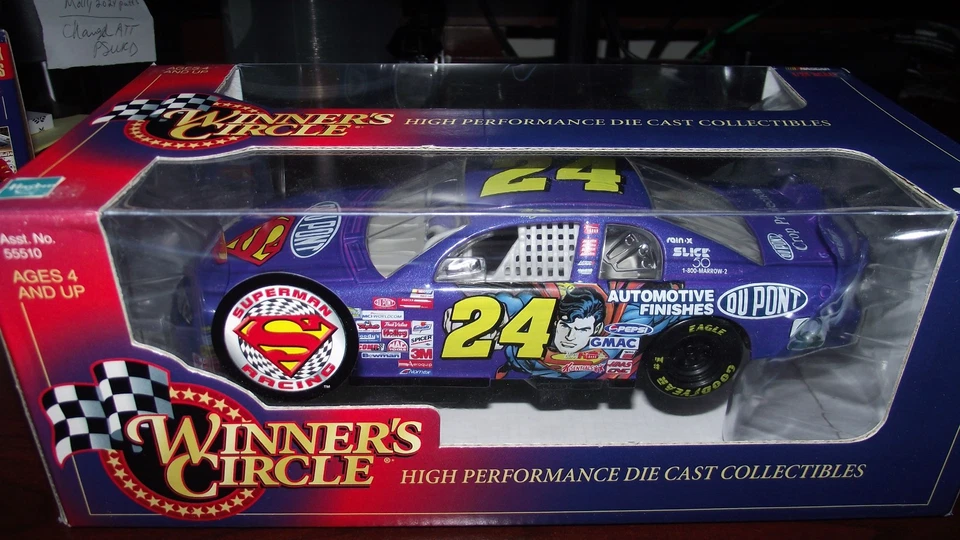 Winners Circle-1/24-NASCAR-Jeff Gordon-Superman-azul-1999- 25 años Foto 1 de 1