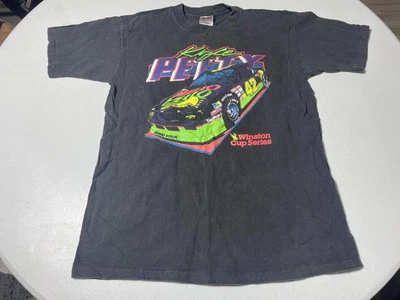 Camiseta de carreras amarilla suave vintage años 90 NASCAR Kyle Petty #42 XL puntada única Foto 1 de 4