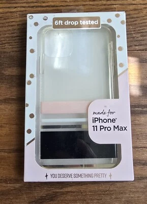 Apple iPhone 11 PRO MAX Protective Phone Case TRANSPARENT PATTERNED FELLOWES NEW - Image 1 of 3