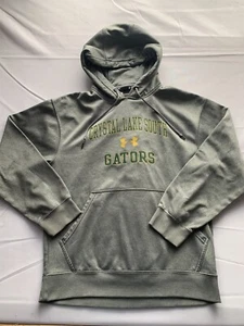 Under Armour Boys grey crystal lake gators long sleeve hoodie size S - Picture 1 of 6