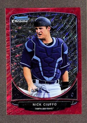 2013 Bowman Chrome Nick Ciuffo Red Wave Refractor /25 RC - Image 1 of 3