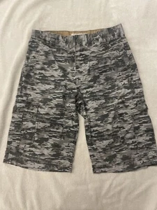 Levi Boys Shorts Size 12 Gray And Black Print Shipping Included - Picture 1 of 3
