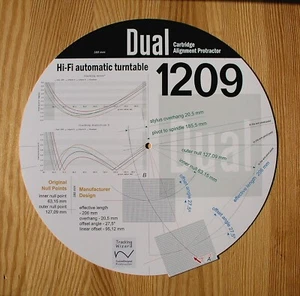 Cartridge Alignment Protractor for Dual 1209 Turntable - Picture 1 of 8