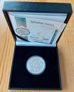 SOUTH AFRICA SILVER PROOF COIN 10 CENTS 2003 YEAR KM#356 RHINO SURVIVOR BOX COA - Picture 1 of 5