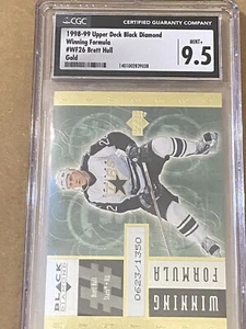 1998-99 Upper Deck Black Diamond Winning Formula Gold Brett Hull #WF26 CGC 9.5 - Picture 1 of 3