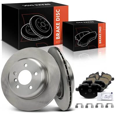 6Pcs Rear Disc Brake Rotor & Ceramic Brake Pad for BMW F10 528i 535d 535i xDrive - Image 1 of 4