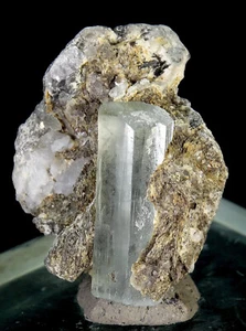 47 Carats NATURAL Aquamarine var Beryl with Feldspar Crystals Pakistan, (LA-74), - Picture 1 of 8