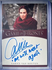 Game of Thrones Complete Carice Van Houten Melisandre Autograph Inscription - Picture 1 of 2