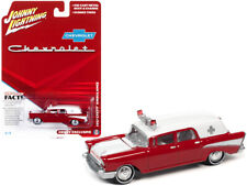 1957 Chevrolet Ambulance Red & White 1/64 Diecast Car Johnny Lightning JLSP130