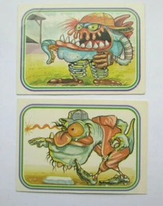 LL 2 1973 Donruss Baseball Super Freaks Sticker Card NUMBER 23 AND 35 - Picture 1 of 5