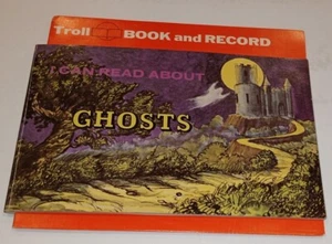 Vintage 1975 book and 45 record set, I Can Read About Ghosts, Troll Books - Picture 1 of 14