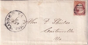 1858 CUMBERLAND C H Virginia 1-page letter re building a mill at Cat Tail Banch - Picture 1 of 3