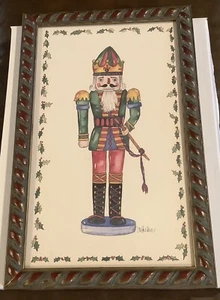 Bombay Co. CASCANUECES SOLDADO DE MADERA Impresión Enmarcada Firmado Un Parker (142ia) - Imagen 1 de 7