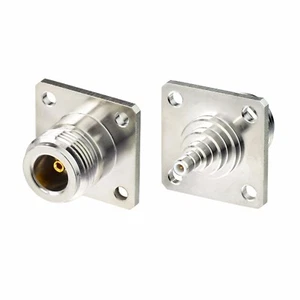 2er-Pack SMB Stecker auf N Buchse 4 Loch Flansch Befestigung Antennenkabel Stecker Adapter - Bild 1 von 4
