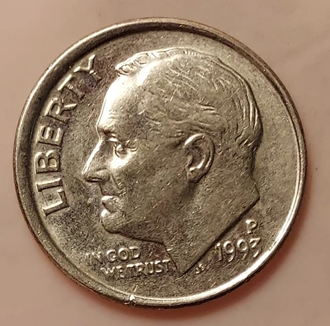 1993 P OFF STRIKE ROOSEVELT DIME ERROR Cover