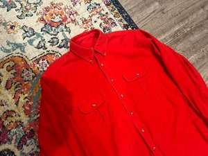 VINTAGE Brooks Brothers Red Flannel Chamois Button Down Work Shirt L Large - Picture 1 of 5