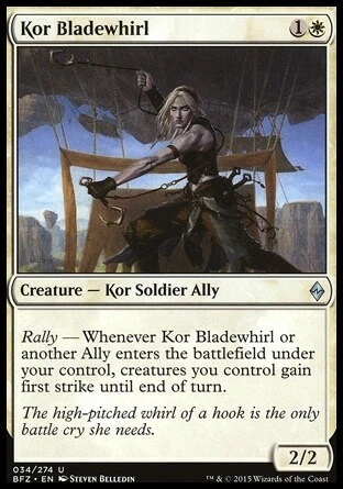 Magic the Gathering MTG Kor Bladewhirl (34) Battle for Zendikar   LP - Image 1 of 1