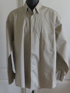 Mens Brandini Le Collezion Tan Cotton Long Sleeve Button Down Shirt 17 34/35 XL - Picture 1 of 4