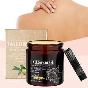 Sego di Manzo per Viso, Crema Idratante Viso Sego 120g Bio Frustato Alimentato con Erba - Foto 1 di 12