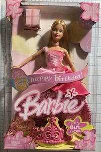 Happy Birthday Barbie Doll 11" With Pretty Tiara For You Blonde 2004 NIB - Picture 1 of 9