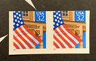 3/3734 US stamps Scott 2915d 32c Rare Pair Imperf & Cut Double Errors MNHOG EFO