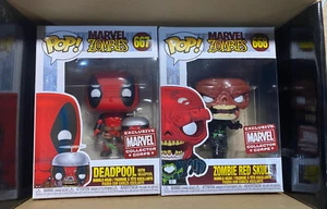 Funko Pop! Marvel Collector Corps Exclusive Red Skull #668 + Deadpool #667 - Picture 1 of 7