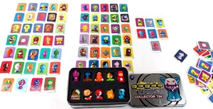 Gogo's Crazy Bones Lot of 120 (71 Unique) Stickers and Collector Tin Lot Set - Picture 1 of 19