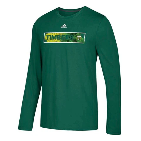 Portland Timbers MLS Adidas Men's Green "Scoreboard Smoke" Climalite T-Shirt Cover
