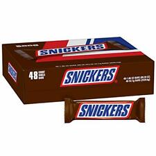 SNICKERS Singles Size sEYELV Chocolate Candy Bars 1.86 Ounce Bar 48 Count Box