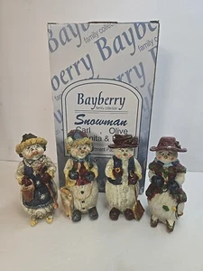 Bayberry Snowman Family Collection Christmas Holiday Figurines New In Box - Picture 1 of 17